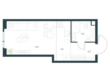 Студия 29.90 кв.м, Level Войковская, 16 511 063 руб.