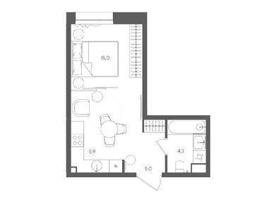 Планировки студии в ЖК STONE Rise (Стоун Райс)