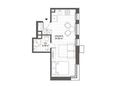 Студия 34.60 кв.м, МФК «Ситимикс Новокосино», 10 568 400 руб.