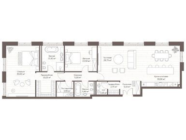 Планировки двухкомнатные в ЖК CLOS 17 (Клоc 17)