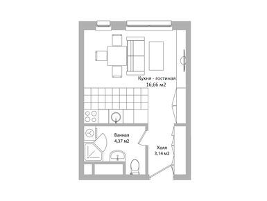 Планировки 1-к. апартаменты в ЖК DOM SMILE (Дом Смайл)