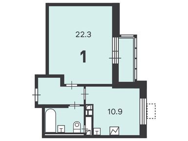 1-комнатная 42.50 кв.м, Жилой дом «Гостиничный пр-д, д. 10», 20 426 263 руб.