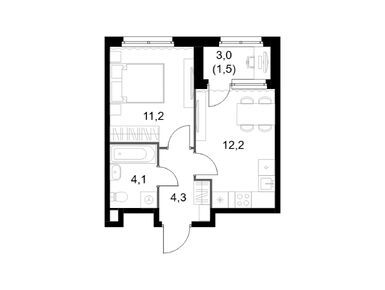 Планировки однокомнатные в ЖК «1-й Химкинский» (Первый Химкинский)