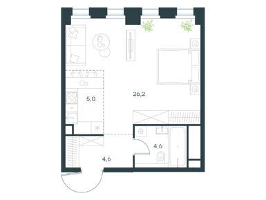 1-комнатная 40.40 кв.м, Level Селигерская, 17 748 570 руб.