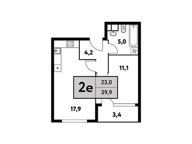 Планировки двухкомнатные в ЖК «Фестиваль Парк-2»