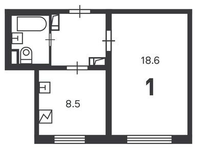 1-комнатная 35.70 кв.м, Жилой дом «Маршала Еременко ул., д. 5, к. 1, 2, 3, 4», 8 820 042 руб.