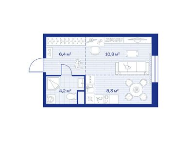 Планировки студии в ЖК «Аристов Берег»