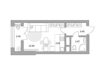 Студия 23.40 кв.м, ЖК «Пехра», 6 594 679 руб.
