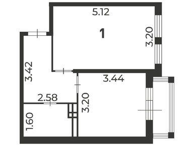 1-комнатная 38.00 кв.м, Жилой дом «Ирландская ул., д. 4, к. 1, 2», 7 134 101 руб.