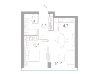 Планировки однокомнатные в ЖК «River Park Кутузовский»