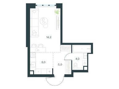Планировки студии в Level Южнопортовая