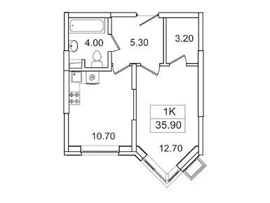 Планировки однокомнатные в ЖК «Видный берег-2»
