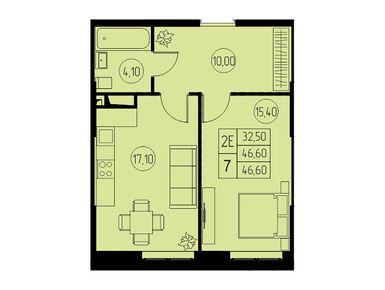 Планировки двухкомнатные в ЖК «31 квартал»
