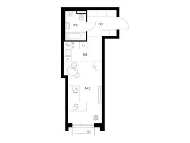 Планировки студии в Зелёный парк