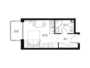 Планировки студии-апартаменты в «Аквилон Signal» (Аквилон Сигнал)