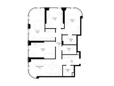 Планировки четырехкомнатные в Мультиквартал CITYZEN (Ситизен)