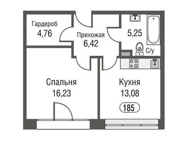 1-комнатная 46.70 кв.м, Клубный квартал AFI Park «Воронцовский», 29 069 647 руб.