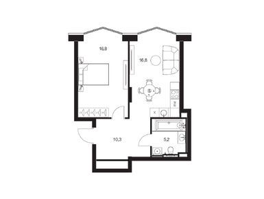 Планировки 1-к. апартаменты в A.Residence (А.Резиденс)