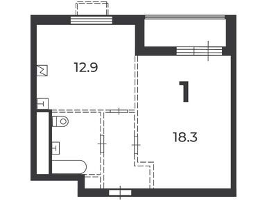 1-комнатная 40.20 кв.м, Жилой дом «Никитинская ул., д. 21, к. 3», 17 061 838 руб.
