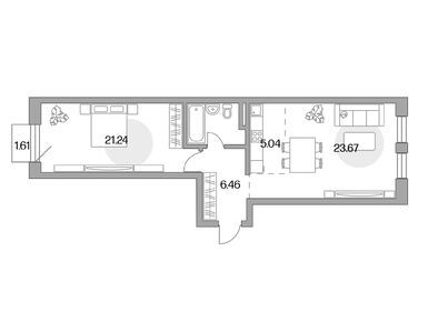 2-комнатная 62.60 кв.м, ЖК MYPRIORITY Басманный (Май Приорити Басманный), 31 894 091 руб.
