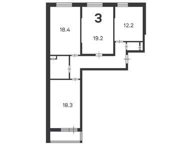 3-комнатная 86.40 кв.м, Жилой дом «Фестивальная ул., д. 15, к. 2», 31 613 760 руб.