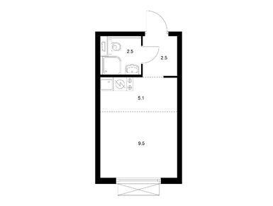 Планировки студии в Кольская 8
