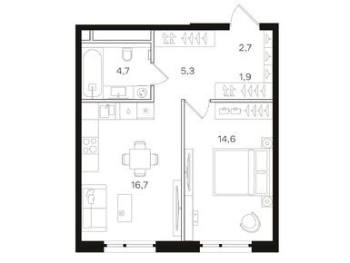1-комнатная 45.90 кв.м, ЖК «Мангазея на Речном», 23 740 857 руб.