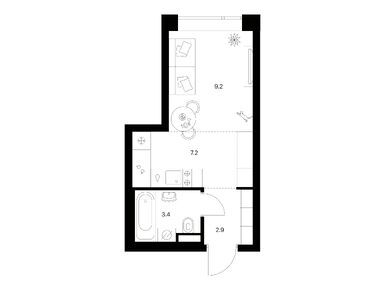 Студия 22.70 кв.м, Амурский парк, 12 675 680 руб.