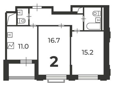 2-комнатная 56.50 кв.м, Жилой дом «Михалковская ул., д. 48, к. 4», 27 208 119 руб.
