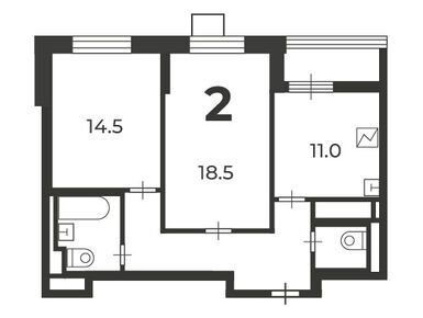 Планировки двухкомнатные в Жилой дом «Ташкентская ул., д. 29, к. 1»