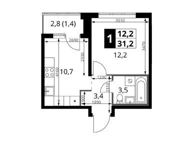 Планировки однокомнатные в ЖК «1-й Южный» (Первый Южный)