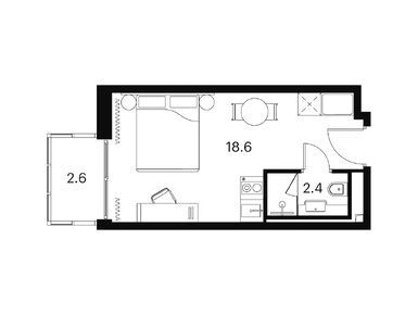 Планировки 1-к. апартаменты в «Аквилон Signal» (Аквилон Сигнал)