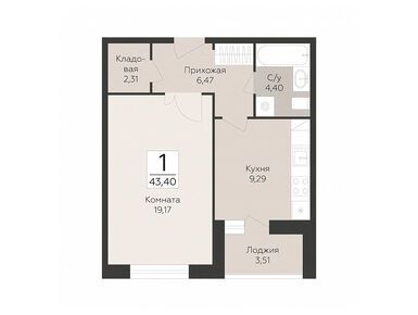 Планировки однокомнатные в ЖК «Пахра Сити»