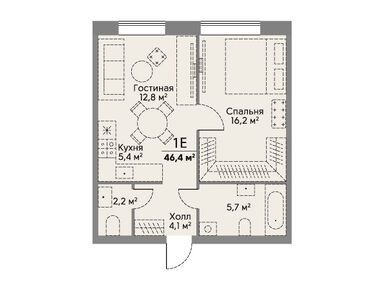 1-комнатная 46.40 кв.м, Stories на Мосфильмовской, 34 003 333 руб.