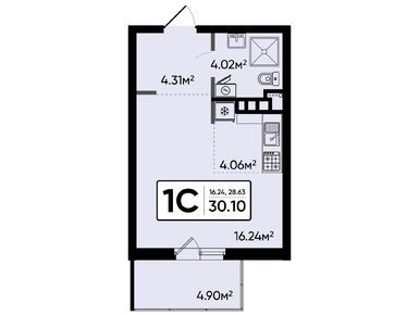 Планировки студии в ЖК «Северный Квартал»