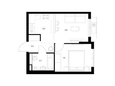 Планировки однокомнатные в Восточное Бутово