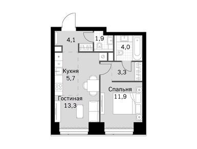 Планировки двухкомнатные в ЖК Amber City (Амбер Сити)