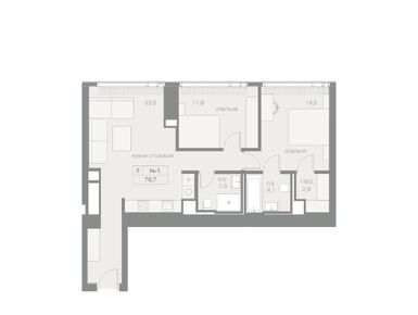 Планировки двухкомнатные в ЖК Capital Towers (Кэпитал Тауэрс)