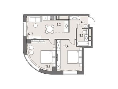 Планировки трехкомнатные в ЖК «Родина Парк»