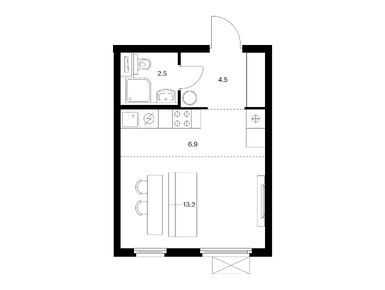 Планировки студии в Ярославский