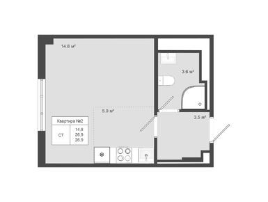 Студия 26.90 кв.м, ЖК «Яковлево», 6 770 192 руб.