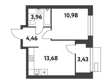 Планировки однокомнатные в ЖК Smart Garden (Смарт Гарден)
