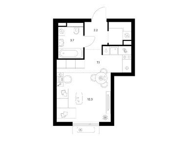 Студия 28.10 кв.м, Саларьево парк, 12 321 850 руб.