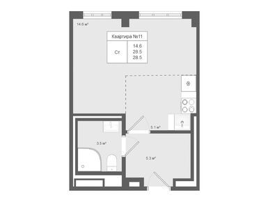 Студия 28.50 кв.м, ЖК «Яковлево», 7 191 690 руб.