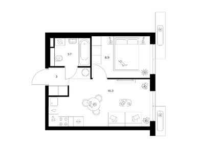 Планировки однокомнатные в Саларьево парк