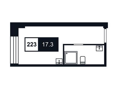Студия 17.30 кв.м, «3215», 6 040 967 руб.
