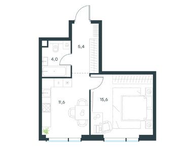 1-комнатная 36.60 кв.м, Level Павелецкая Сити, 22 638 215 руб.