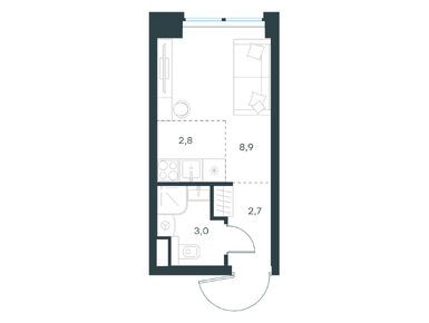 Студия 17.40 кв.м, Level Звенигородская, 14 428 449 руб.