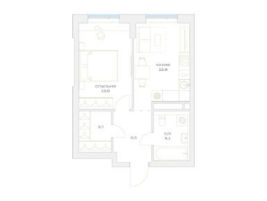 1-комнатная 40.00 кв.м, ЖК «Детали», 13 629 616 руб.