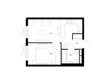 Планировки однокомнатные в Яуза парк